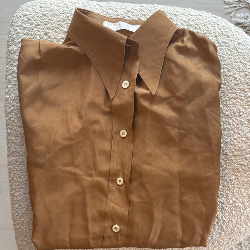 Vintage 100% Silk Button Down